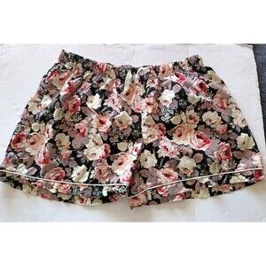 Lubot Cotton Pajama Shorts Large Size XL Print Pull On Drawstring Sleep Shorts